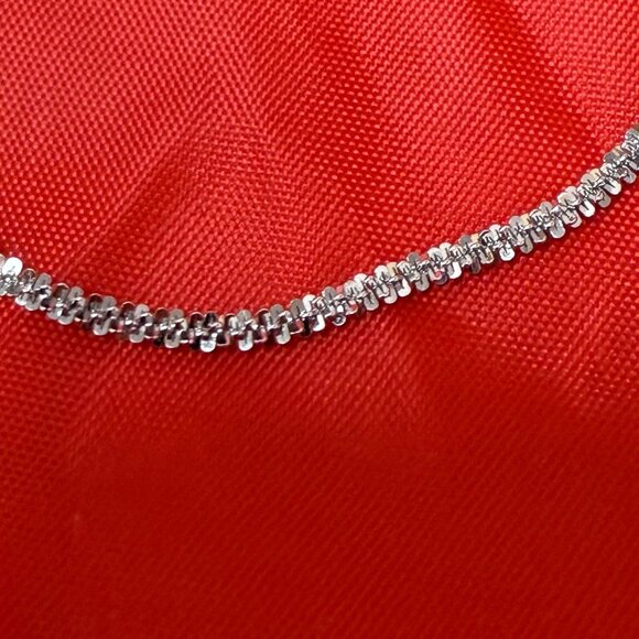 8" 925 Sterling Silver Twisted Rock Bracelet – Rhodium Finish - Picture 3 of 3
